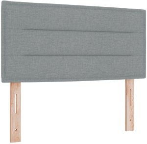 vidaXL Łóżko Box Spring z materacem i LED jasnoszary 90x200 cm tkanina 7