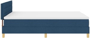 vidaXL Łóżko box spring z materacem i LED niebieskie 140x190 cm tkanina 9