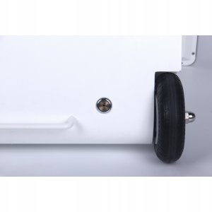 ALLNET Standdisplay 43 Zoll Outdoor Kundenstopper mit Akku oh. Touch mit Laufrollen 1500Nits Android Farbe schwarz 2