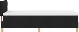 Łóżko Box Spring z materacem Czarne 90x200 cm Tkanina 9