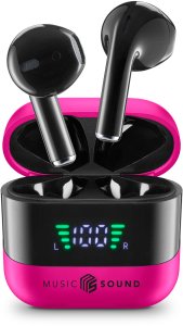Music Sound 8018080488634 Zestaw słuchawkowy Bezprzewodowy Douszny Połączenia/muzyka Bluetooth Różowy 1