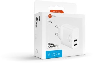 FIXED FIXC17N-2U-WH ładowarka do urządzeń przenośnych Smartfon, Tablet Biały Prąd przemienny Szybkie ładowanie Wewnętrzna 8