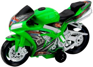 Motor Wyścigowy Ścigacz Napęd Światła Dźwięki Zielony 3