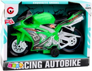 Motor Wyścigowy Ścigacz Napęd Światła Dźwięki Zielony 5