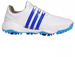 Buty do gry w golfa Adidas Tour360 22 (męskie, roz. EU42,5, biało-niebieskie) 1