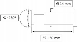 DOOR VIEWER JY1 14MM 35-60 BP 2
