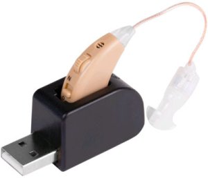 Wzmacniacz dźwięku Vocal aparat na akumulator model zauszny z ładowarką 3