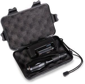 Latarka akumulatorowa aluminowa w pudełku, z uchwytem na rower 3