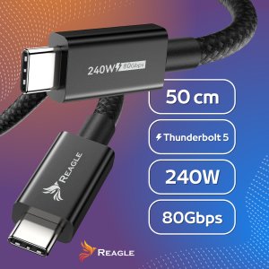 Kabel USB Reagle USB-C - USB-C 0.5 m Czarny 3
