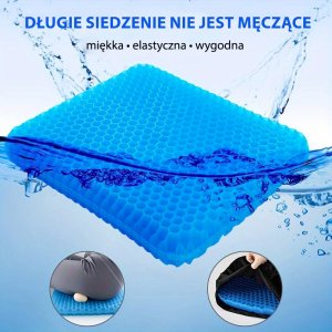 Żelowa poduszka podkładka na krzesło COMFY z pokrowcem do siedzenia na fotel 2