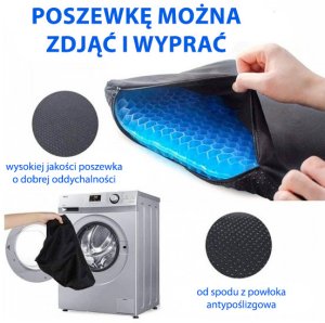 Żelowa poduszka podkładka na krzesło COMFY z pokrowcem do siedzenia na fotel 6