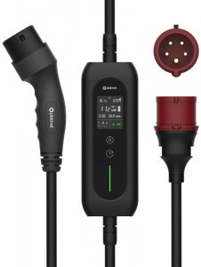 PLATINET EV ŁADOWARKA PRZENOŚNA SAMOCHODÓW EV/PHEV AC TYPE 2 16A 11 KW CEE 5M LCD WIFI TUYA BLACK 1
