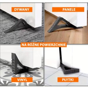 Home Life Blokada - stoper do drzwi i okien STOPPER, odbojnik, klin 2 szt. brązowe 2