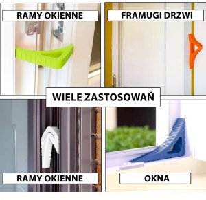 Home Life Blokada - stoper do drzwi i okien STOPPER, odbojnik, klin 2 szt. brązowe 3
