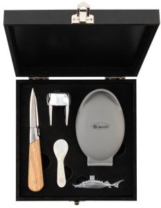 Zestaw do ostryg Laguiole Luxury Line, nóż z silikonowym uchwytem 1