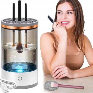 MYJKA DO CZYSZCZENIA MYCIA SUSZENIA PĘDZLI GĄBEK KOSMETYCZNYCH 3W1 USB 1