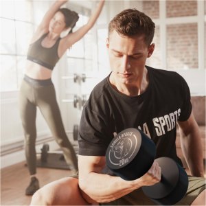 20 kg Hantla stała żeliwna gumowana 3