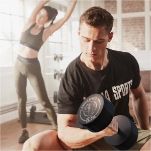 22,5 kg Hantla stała żeliwna gumowana 3