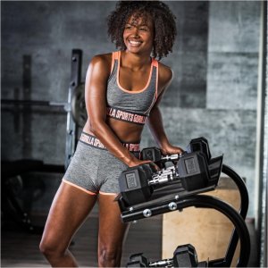 27,5 kg Hantla stała żeliwna gumowana sześciokątna 6