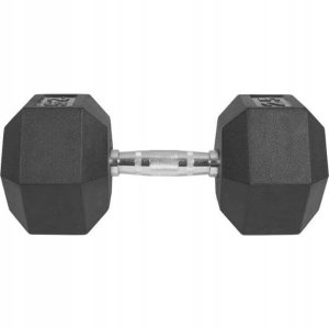 25 kg Hantla stała żeliwna gumowana sześciokątna 3