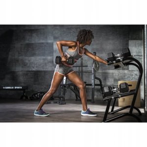 40 kg Hantla stała żeliwna gumowana sześciokątna 3