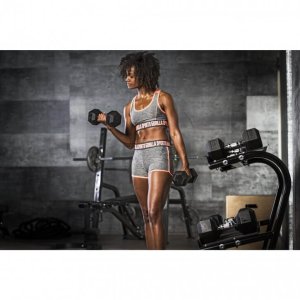 40 kg Hantla stała żeliwna gumowana sześciokątna 4