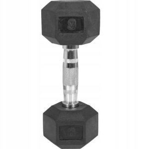 Hantla 6kg żeliwna gumowana profesjonalna 3