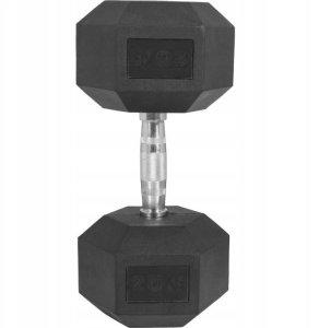 Hantla 20 kg żeliwna gumowana profesjonalna 5