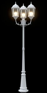 Słup świetlny 3-lampowy E27 Biały 220 cm Aluminium 6