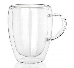SZKLANKA TERMICZNA KUBEK 350ml Z PODWÓJNĄ SCIANKĄ DO KAWY HERBATY 1