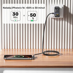 Kabel USB Unitek USB-C - USB-C 0.5 m Czarny (C14147ABK01-0.5M) 2