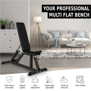 Ławka regulowana treningowa czarna 9