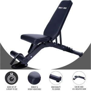 Ławka regulowana czarna 2