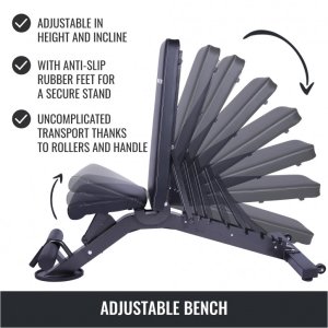 Ławka regulowana czarna 4