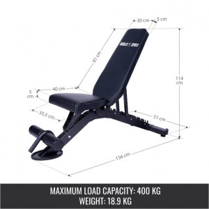 Ławka regulowana czarna 6