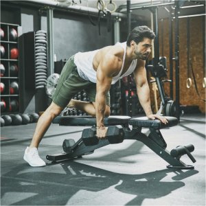 Ławka regulowana czarna 8