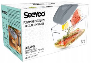 Pojemnik próżniowy na żywność SeeYoo 2,7l stalowy 4