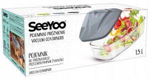 Pojemnik próżniowy na żywność SeeYoo 1,5l stalowy 2