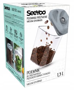 Pojemnik próżniowy na żywność SeeYoo 1,3l stalowy 5