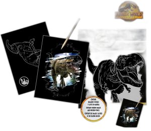 Zestaw papeterii artystycznej do zdrapywania Jurassic World 1
