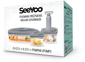 SeeYoo 3 Pojemniki Hermetyczne na Jedzenie SeeYoo ZESTAW Biały 6