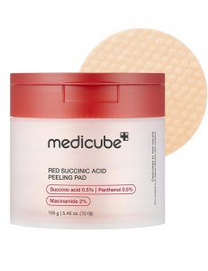 Medicube Red Succinic Acid Pad - Płatki z kwasem bursztynowym, 70szt 2