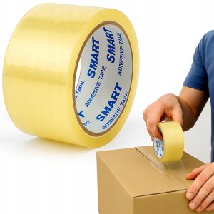 Taśma Pakowa Przezroczysta Bezbarwna Akrylowa Wytrzymała 48mm/50y SMART 45m 1