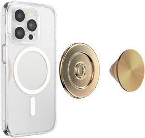 Uchwyt i podstawka do telefonu           Popsockets Round Radial Gold Aluminum MagSafe złoty 807259 7