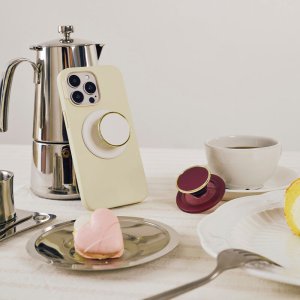 PopSockets Uchwyt i podstawka do telefonu Popsockets Round Luxe Coconut Creme Enamel MagSafe beżowy 808938 2