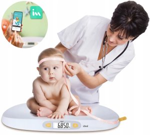 WAGA ELEKTRONICZNA DLA NIEMOWLĄT DZIECI DOKŁADNA APLIKACJA MIARA DO 25 KG 1