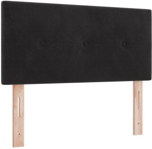 Box Spring Łóżko z materacem Czarne Pojedyncze Aksamitne 7