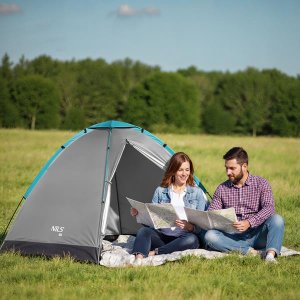 Namiot turystyczny Nils Extreme NC3021 NAMIOT KEMPINGOWY SZARY NILS CAMP 2