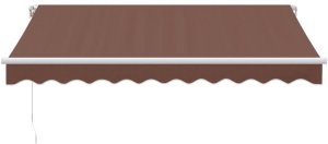 Ręcznie zwijana markiza z LED, brązowa, 300x250 cm 4