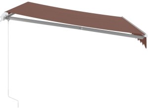 Ręcznie zwijana markiza z LED, brązowa, 300x250 cm 5